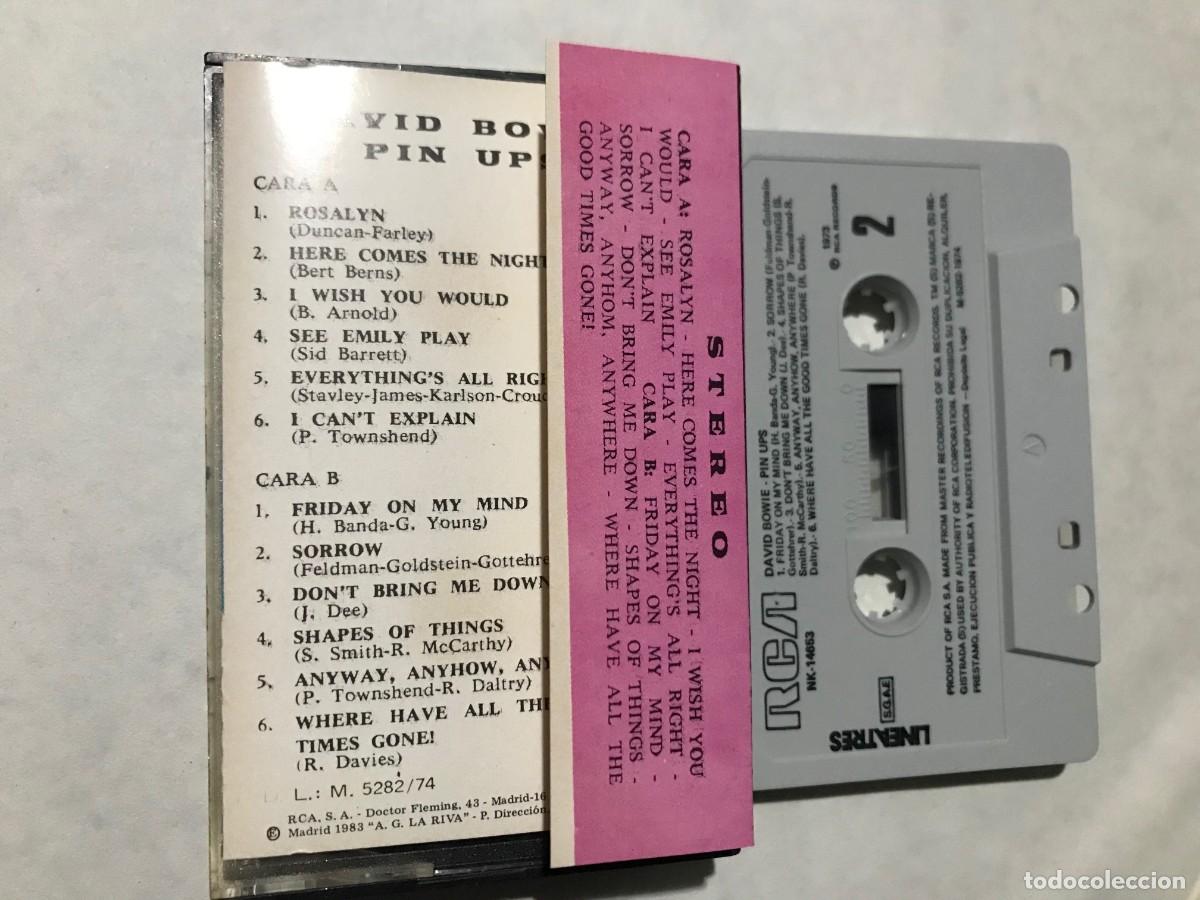 Casetes antiguos: DAVID BOWIE - PINUPS CASSETTE CINTA RCA 1974 - Foto 2
