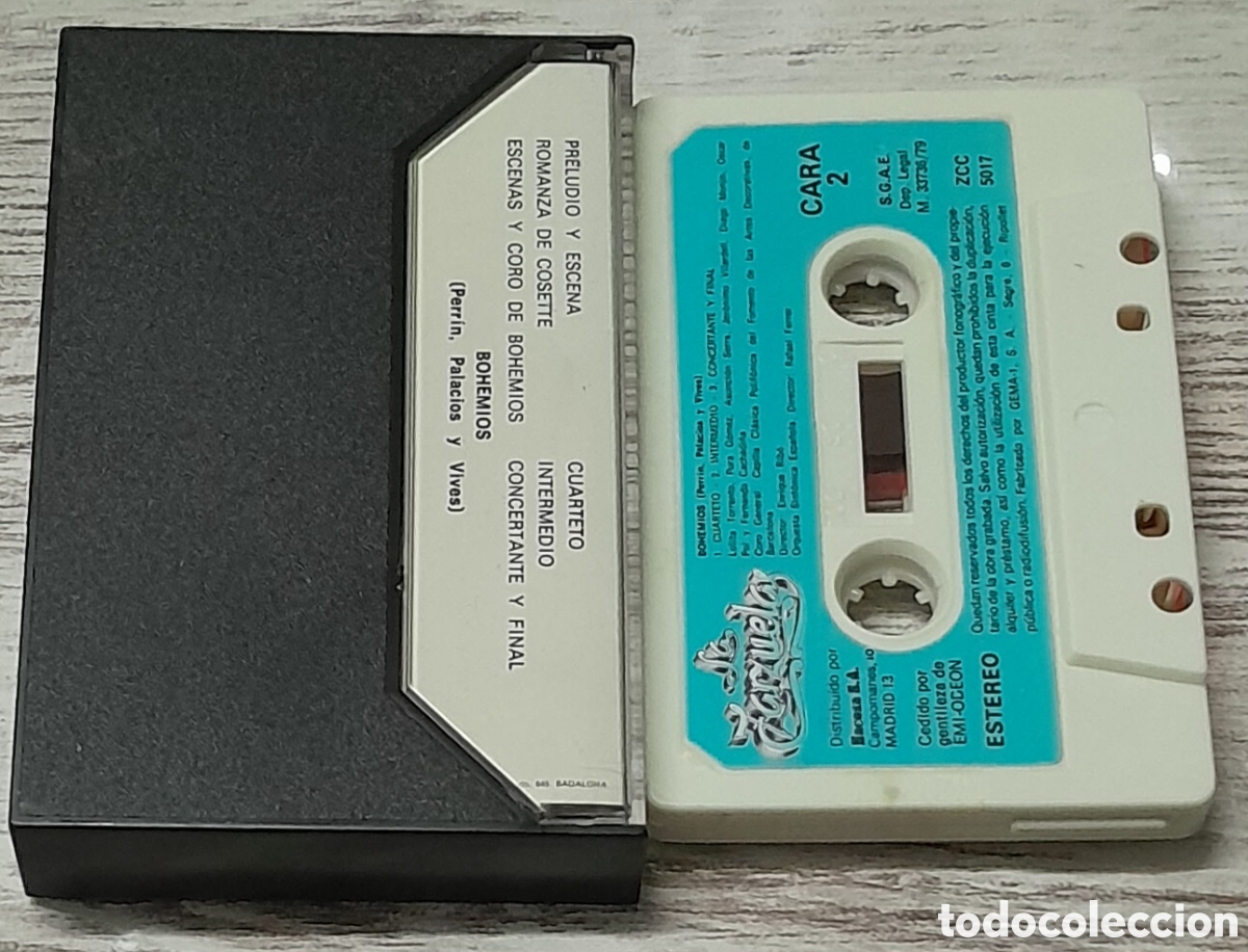 Casetes antiguos: BOHEMIOS - LA ZARZUELA 17 - Foto 2