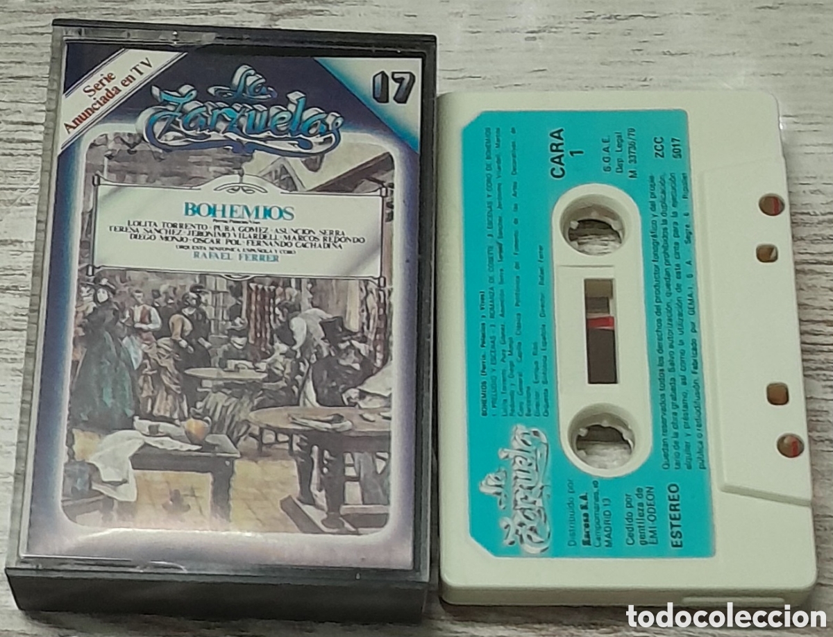 Casetes antiguos: BOHEMIOS - LA ZARZUELA 17 - Foto 1