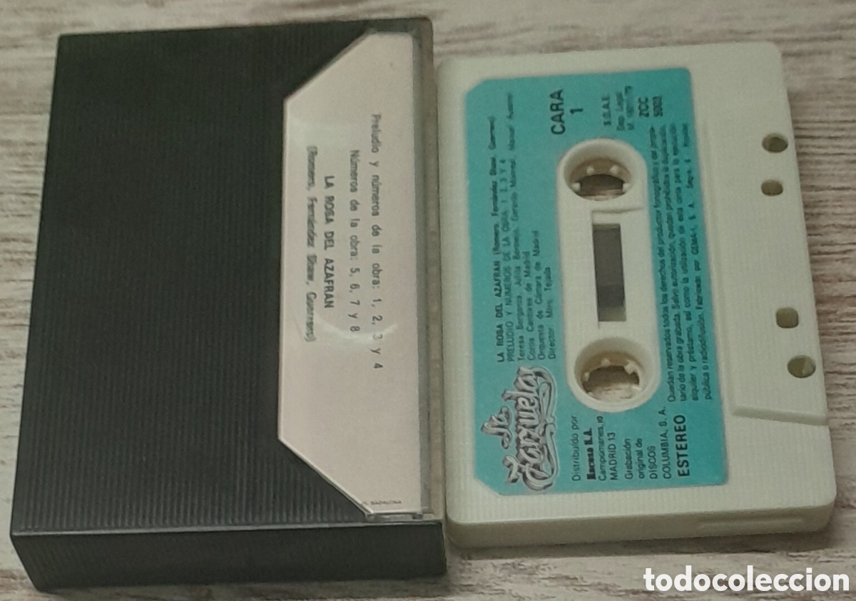 Casetes antiguos: LA ROSA DEL AZAFRAN - LA ZARZUELA 3 - Foto 2