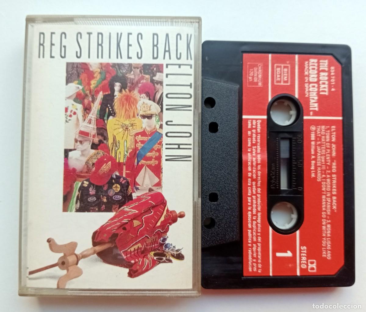 Casetes antiguos: CASSETTE ELTON JOHN - REG STRIKES BACK - Foto 1