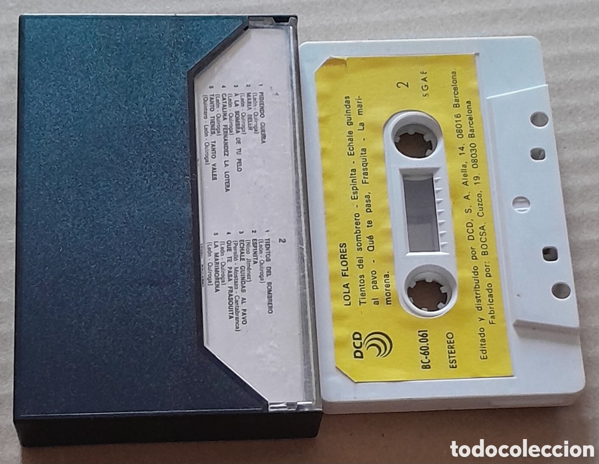 Casetes antiguos: LOLA FLORES - DCD 1985 - Foto 2