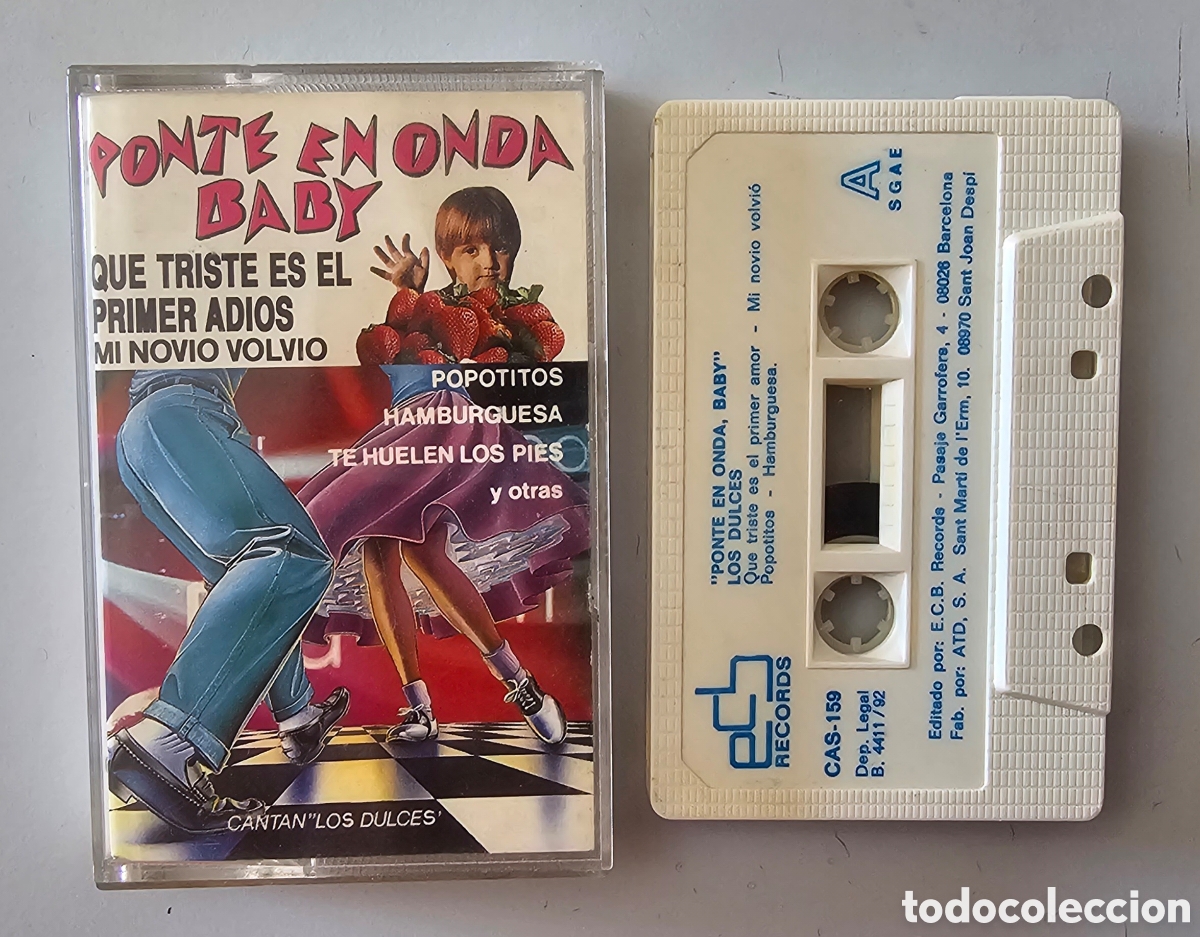 Casetes antiguos: CASSETTE DULCES - Ponte en onda baby (Espa&ntilde;a - ECB - 1992) Versiones Popopitos Emilio Aragon Alguero