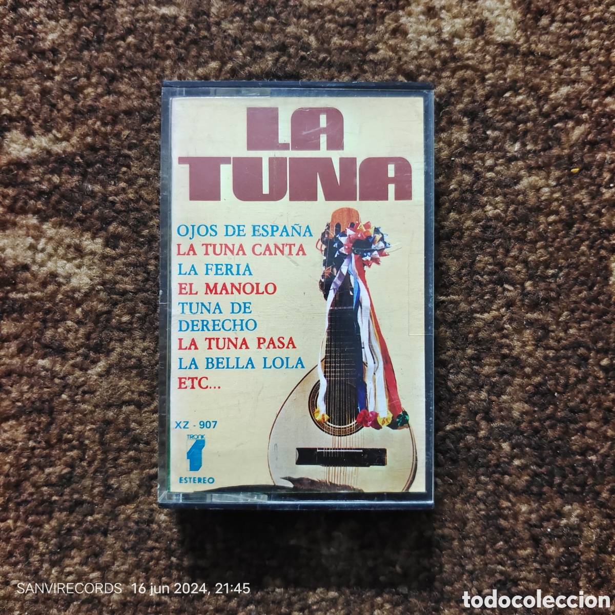 Cassetes antigas: CASETE, LA TUNA: OJOS DE ESPA&Ntilde;A - LA TUNA CANTA - LA FERIA - EL MANOLO - TUNA DE DERECHO...