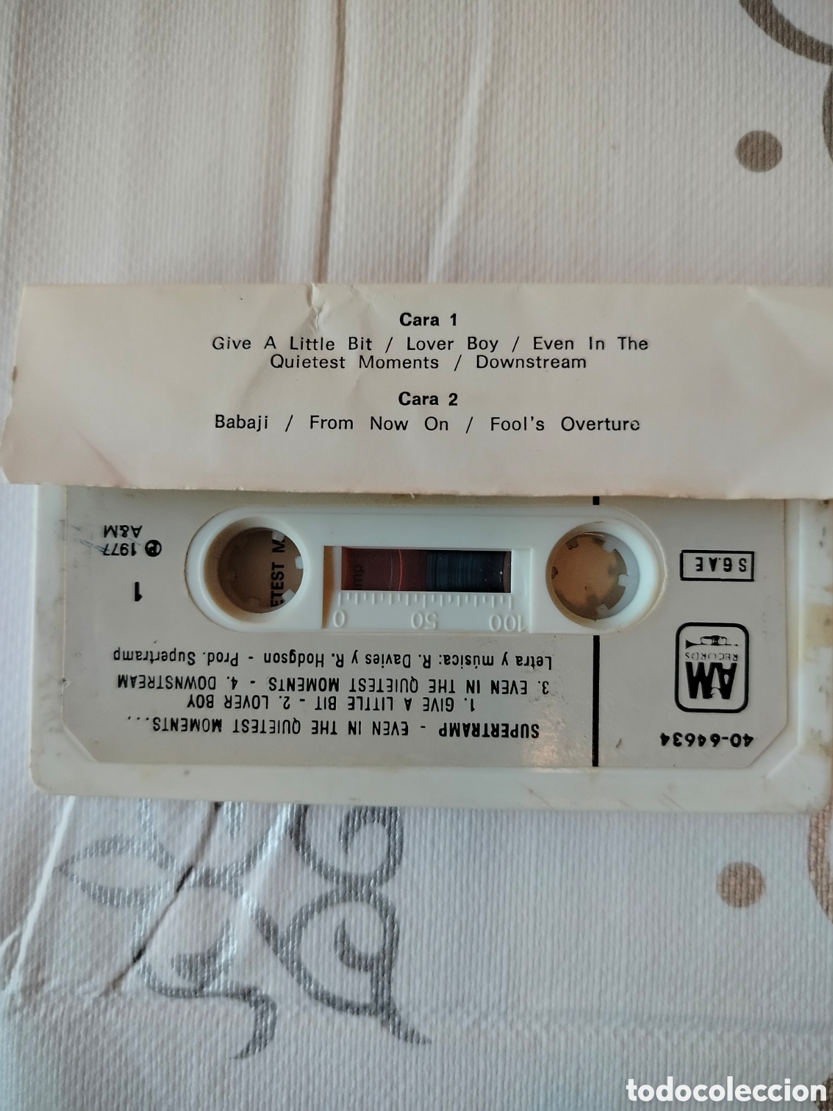 Casetes antiguos: Cassette Supertramp 1977 - Foto 2
