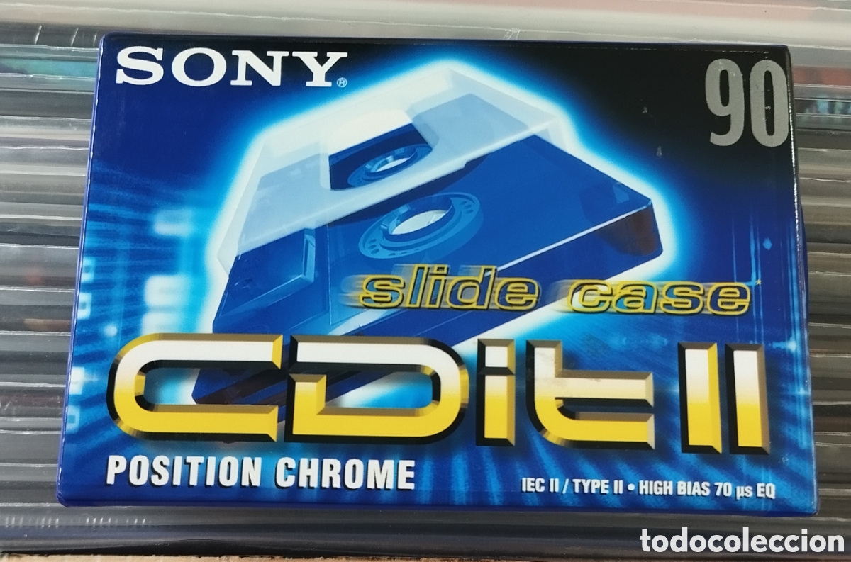 Casetes antiguos: Sony CDit II - Cinta virgen, Position Chrome. Cassette 90 minutos NUEVO! precintado
