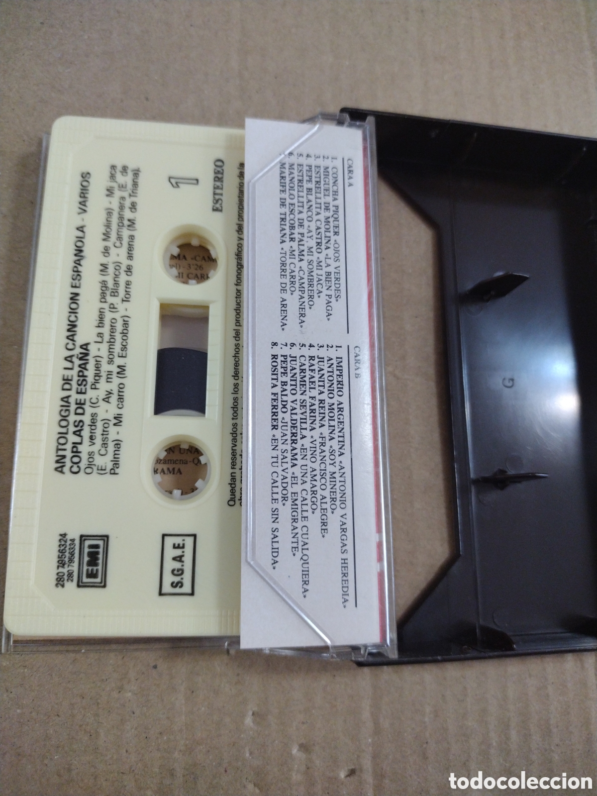 Casetes antiguos: COPLAS DE ESPA&Ntilde;A VOL. 1. CASETE. - Foto 2