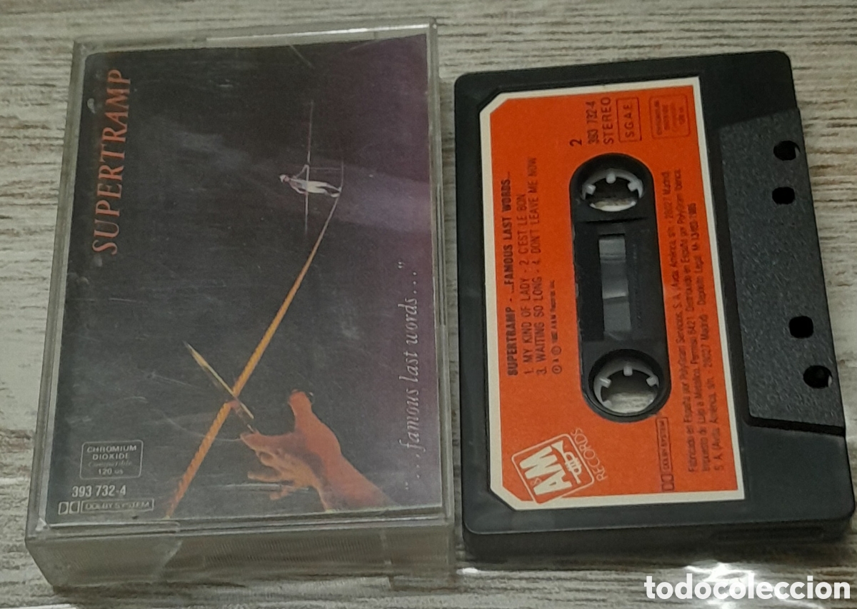 Casetes antiguos: SUPERTRAMP - ... FAMOUS LAST WORDS ... - Foto 1