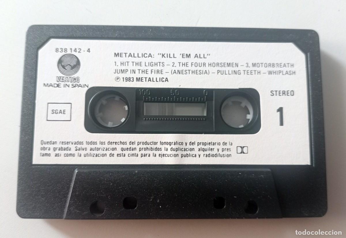 Casetes antiguos: CASSETTE METALLICA - KILL&acute;EM ALL - Foto 2