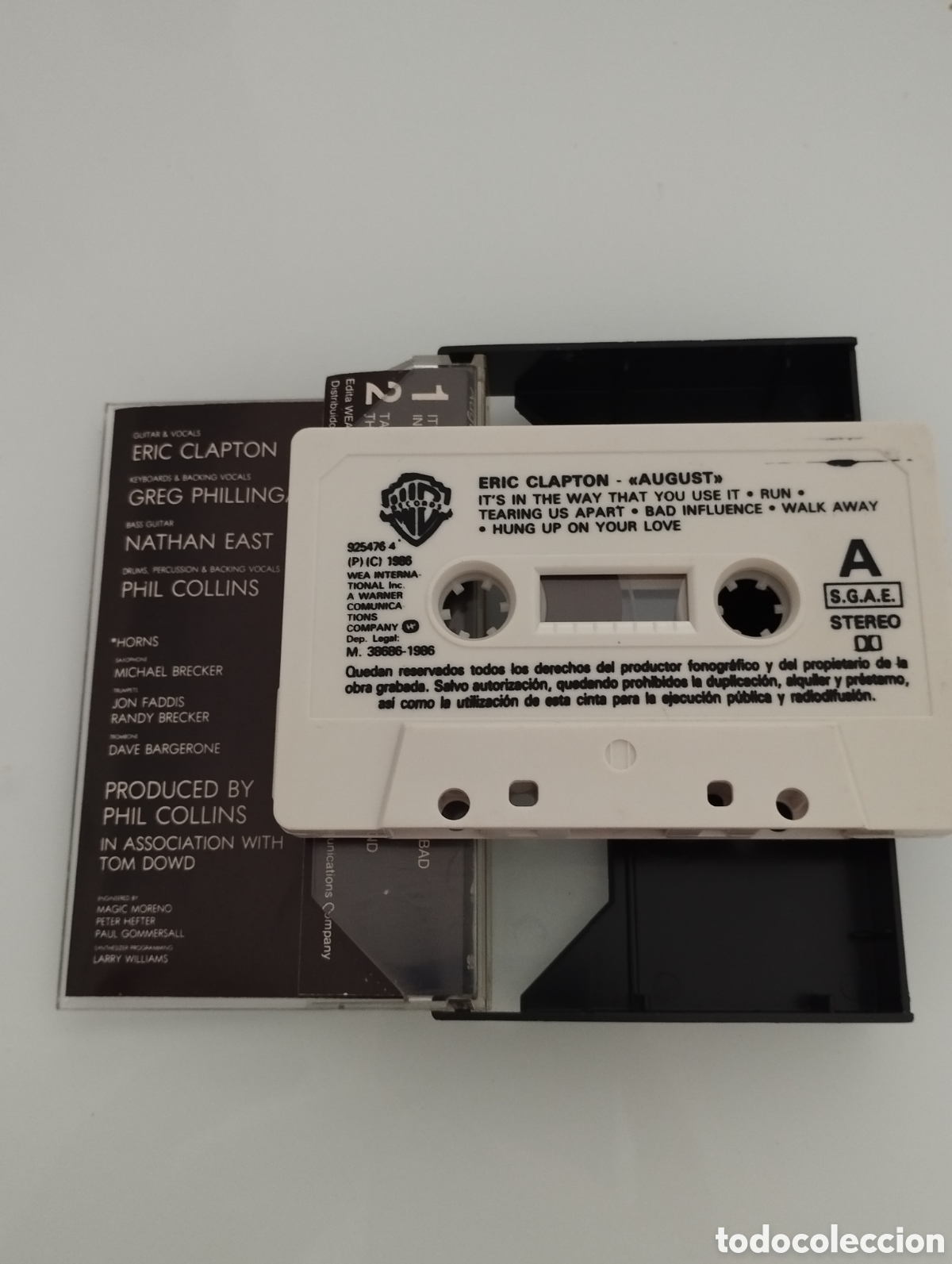 Casetes antiguos: ERIC CLAPTON, August. - Foto 3