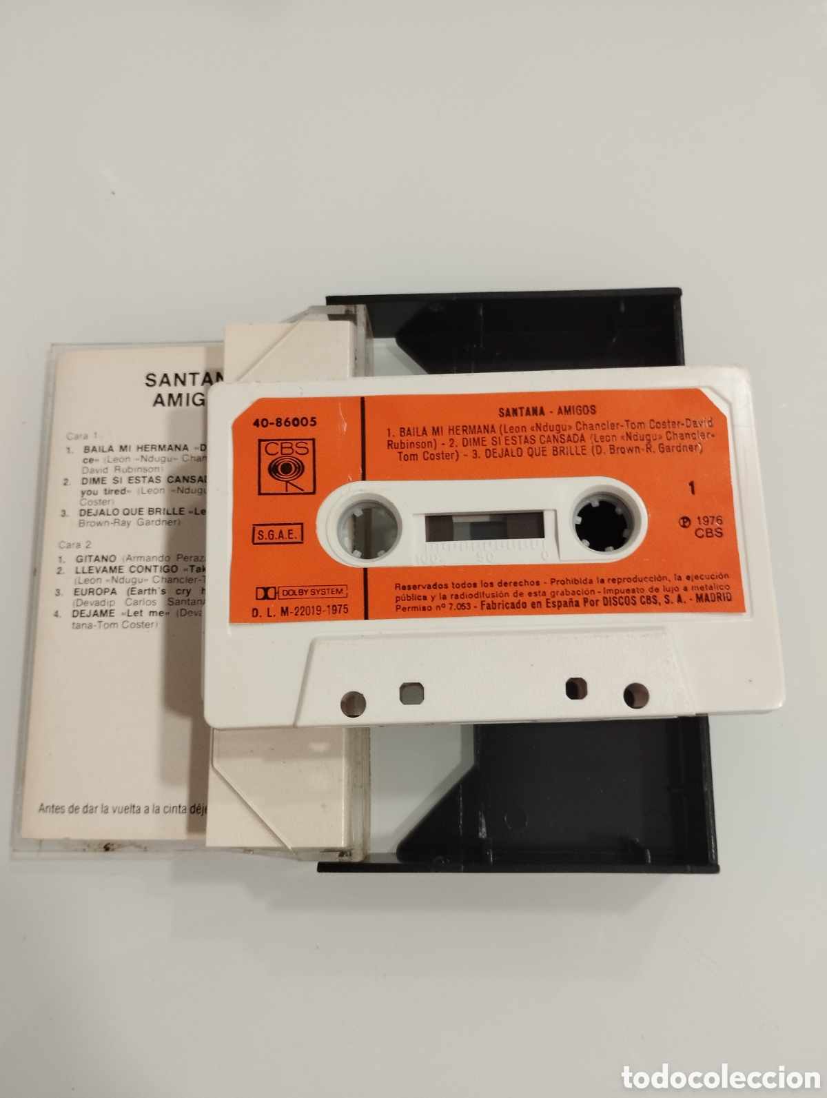 Casetes antiguos: Santana Amigos, casette. - Foto 3