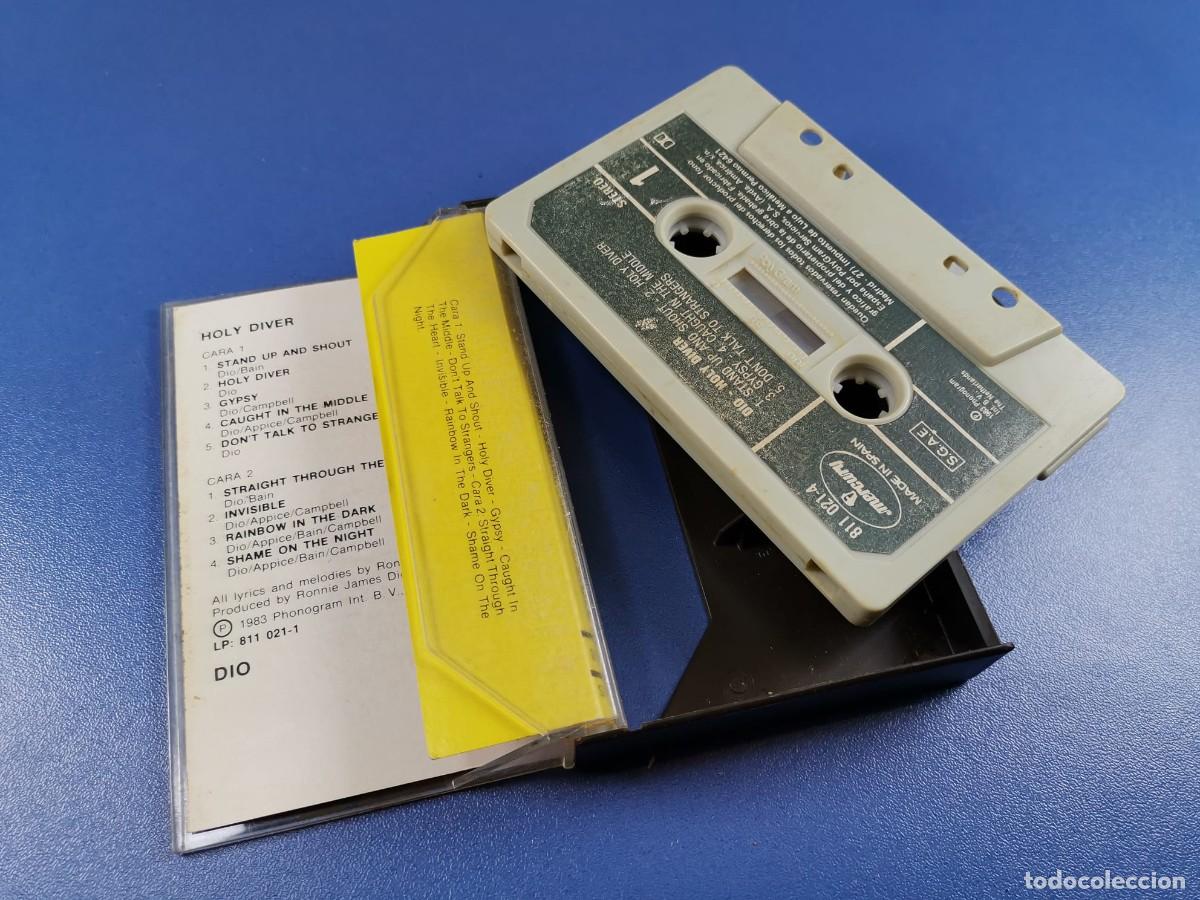 Casetes antiguos: DIO - HOLY DIVER - CASSETTE - CINTA - Foto 10