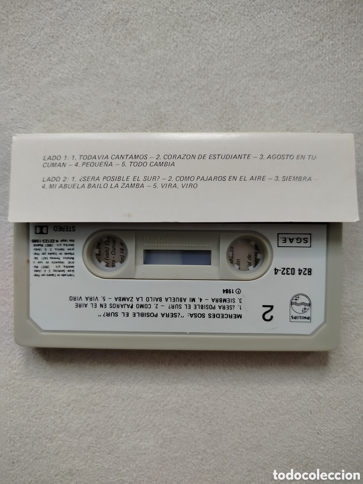Casetes antiguos: Cassette Mercedes Sosa - Foto 2