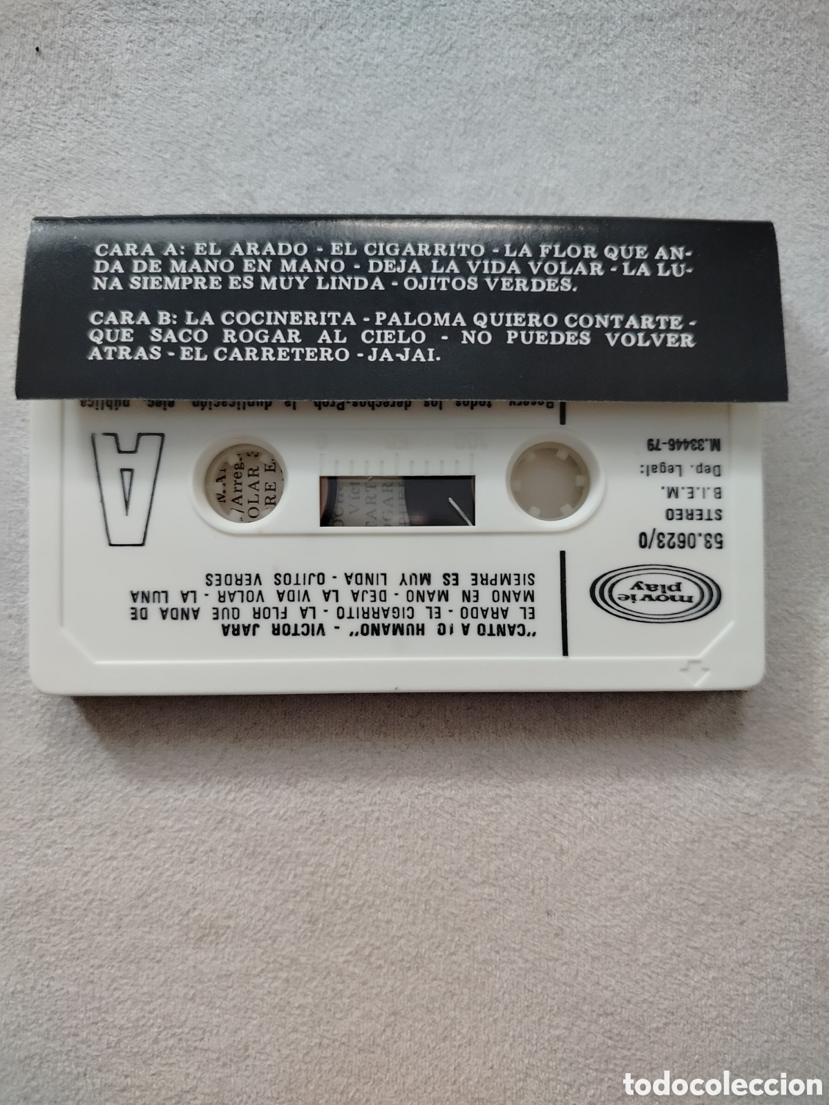 Casetes antiguos: Cassette V&iacute;ctor Jara. - Foto 2