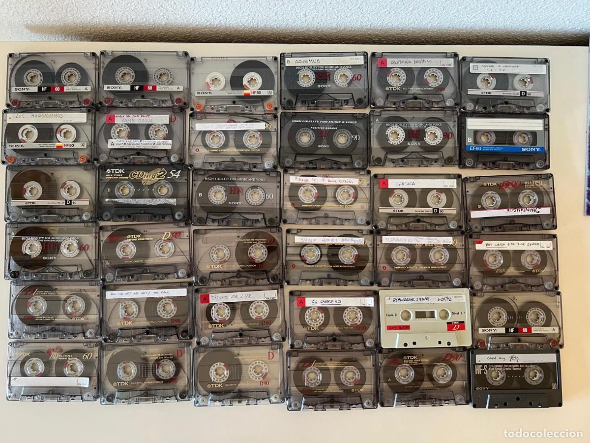 Casetes antiguos: LOTE 66 CINTAS CASSETTE USADAS Y CON GRABACIONES, PARA REGRABAR