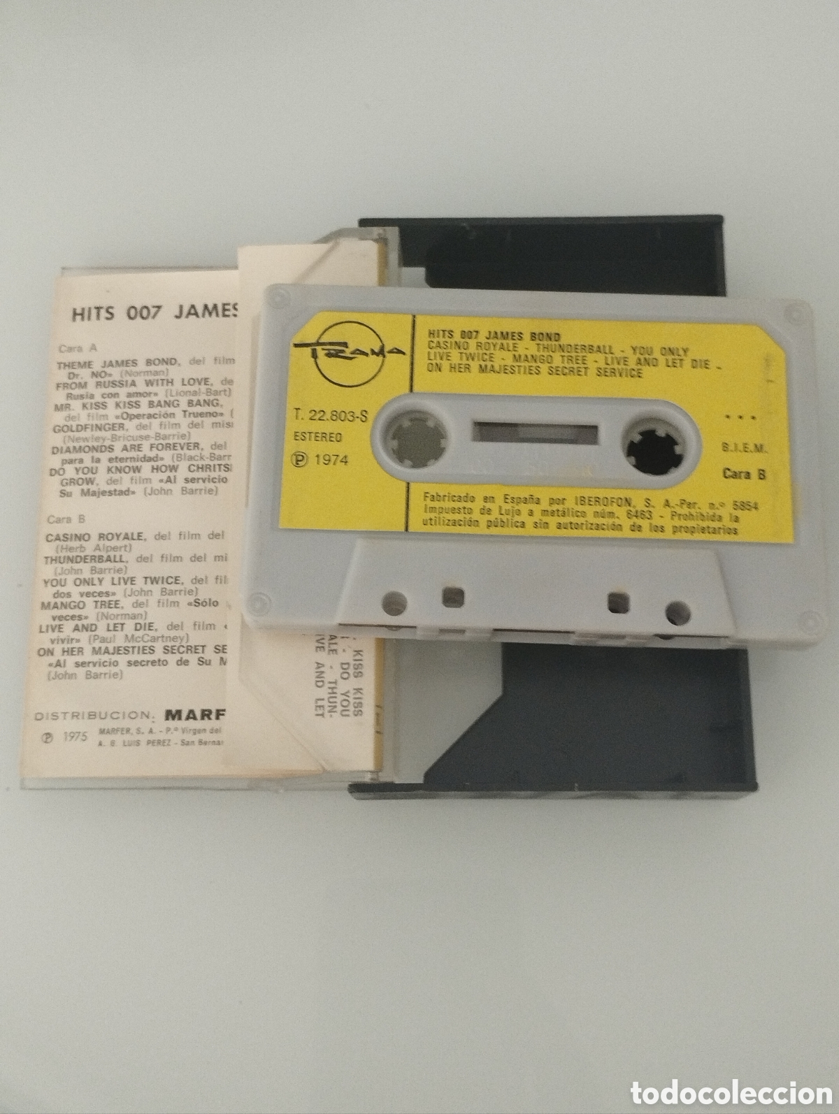 Casetes antiguos: Hits 007 James Bond. - Foto 2