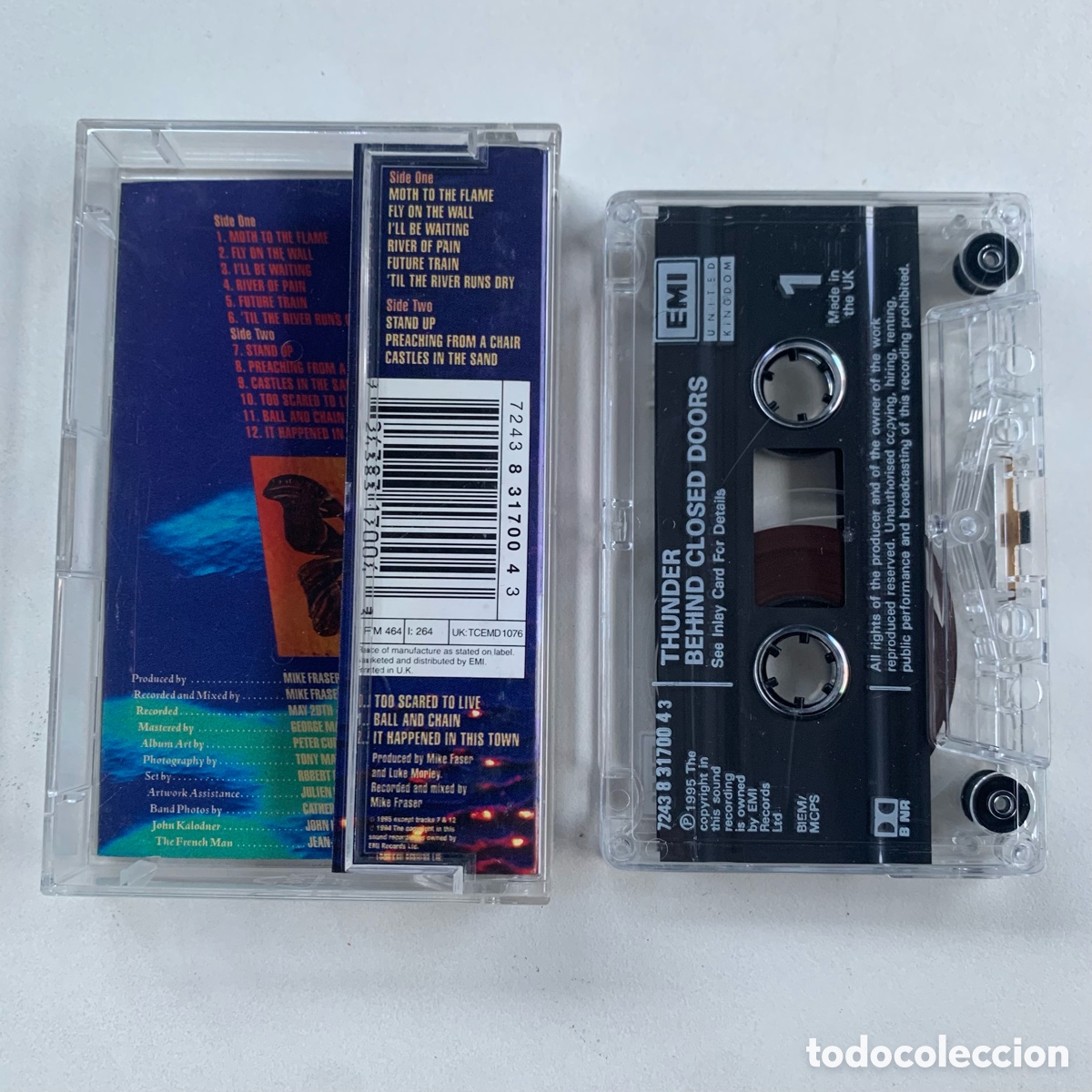 Casetes antiguos: Cinta cassette Thunder - Behind Closed Doors de 1995 - Foto 2