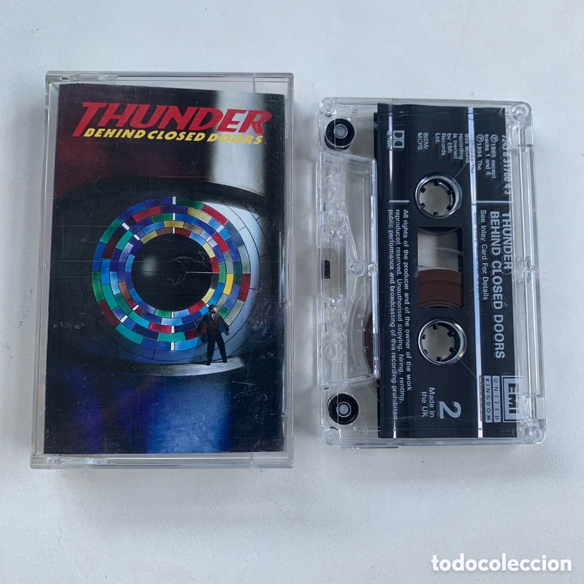 Casetes antiguos: Cinta cassette Thunder - Behind Closed Doors de 1995 - Foto 1