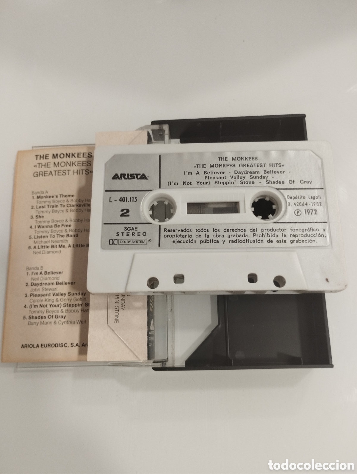 Casetes antiguos: THE Monkees Greatest hits. - Foto 2