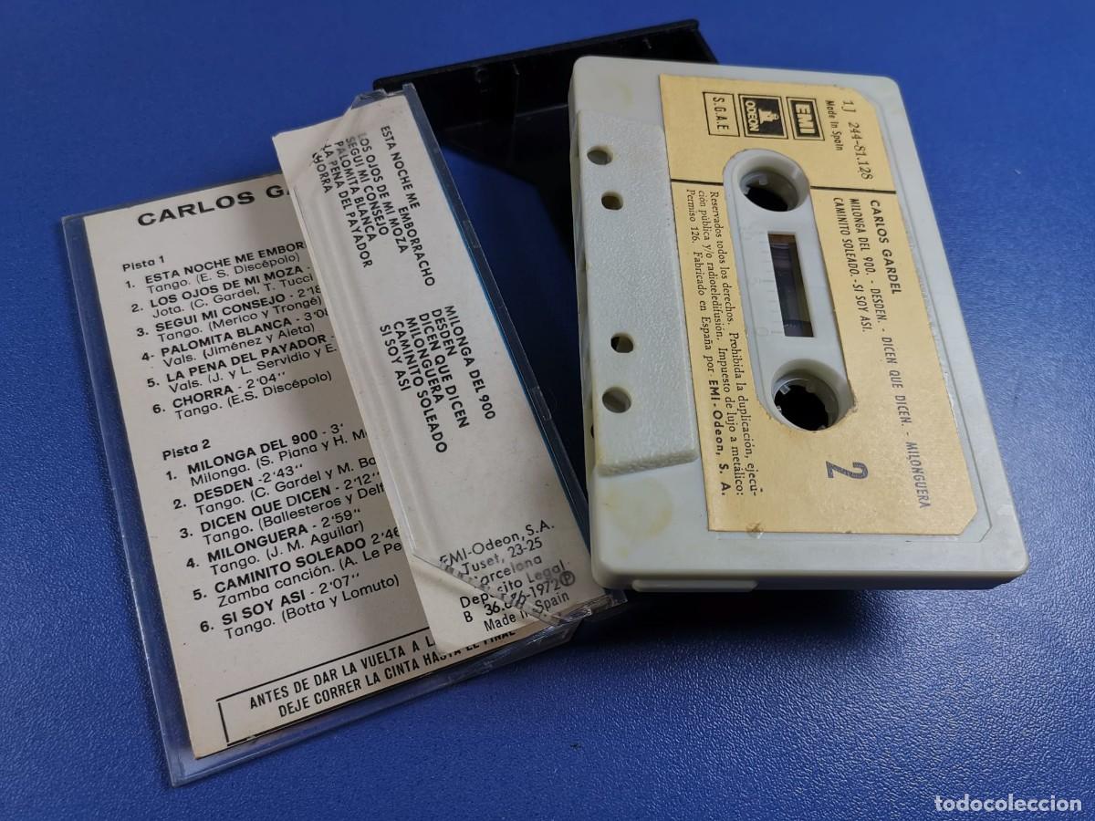 Casetes antiguos: CARLOS GARDEL - EMI - ODEON - 1972 - CASSETTE - RARO - Foto 8