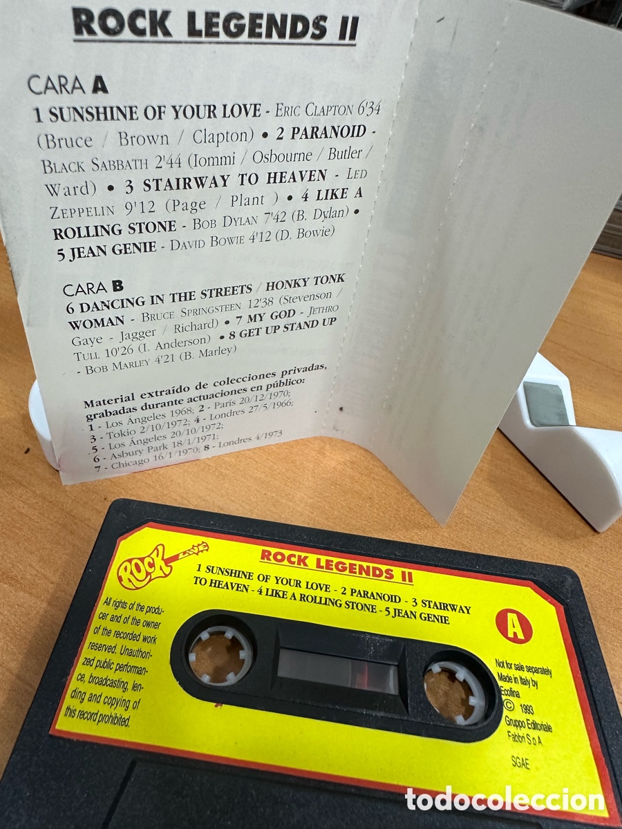 Casetes antiguos: Eric Clapton, Black Sabbath, Led Zeppelin ... - Rock Legends II (Cassette) - Foto 3