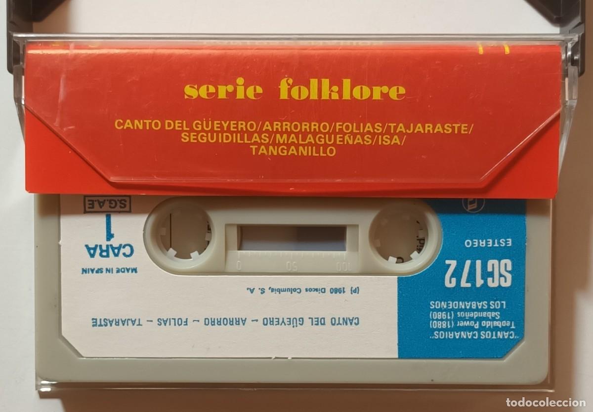 Casetes antiguos: CASSETTE - LOS SABANDE&Ntilde;OS - CANTOS CANARIOS - Foto 2