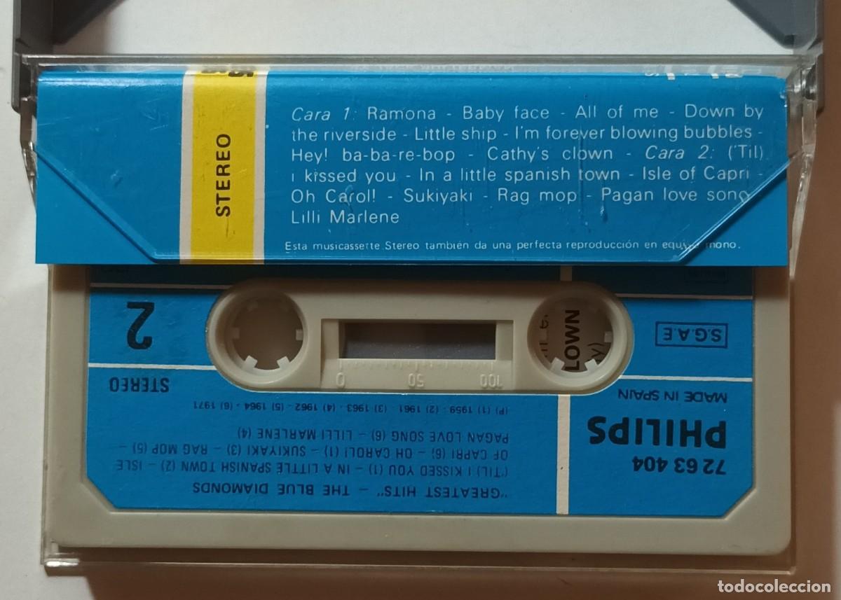 Casetes antiguos: CASSETTE - THE BLUE DIAMONDS - GREATEST HITS - Foto 2