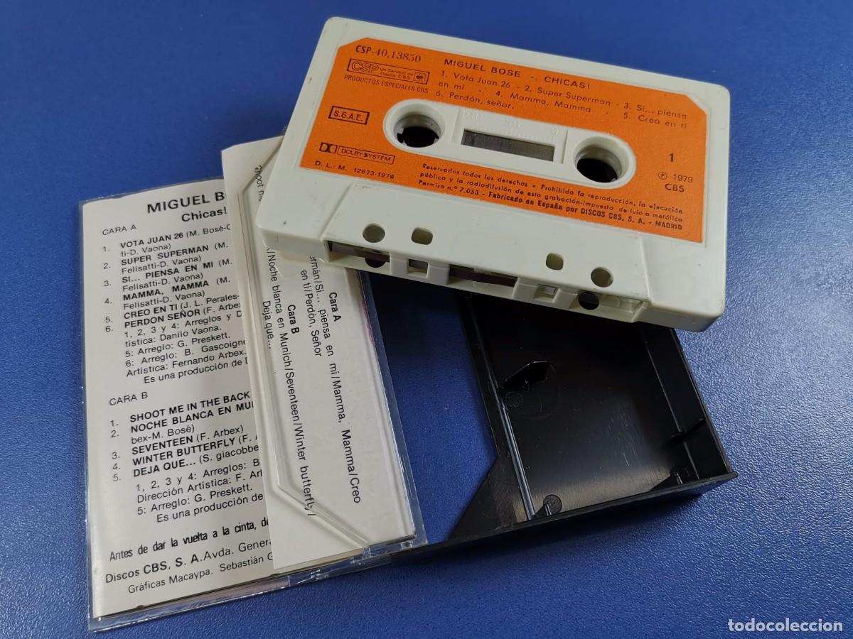 Casetes antiguos: MIGUEL BOSE - CHICAS - CBS - CASSETTE - Foto 4
