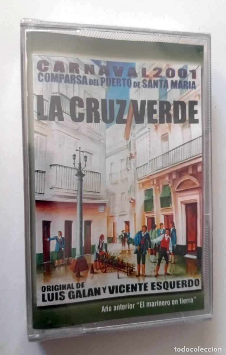 Casetes antiguos: CASSETTE CARNAVAL DE CADIZ 2001 - COMPARSA LA CRUZ VERDE (LOS MAJARAS) - Foto 1