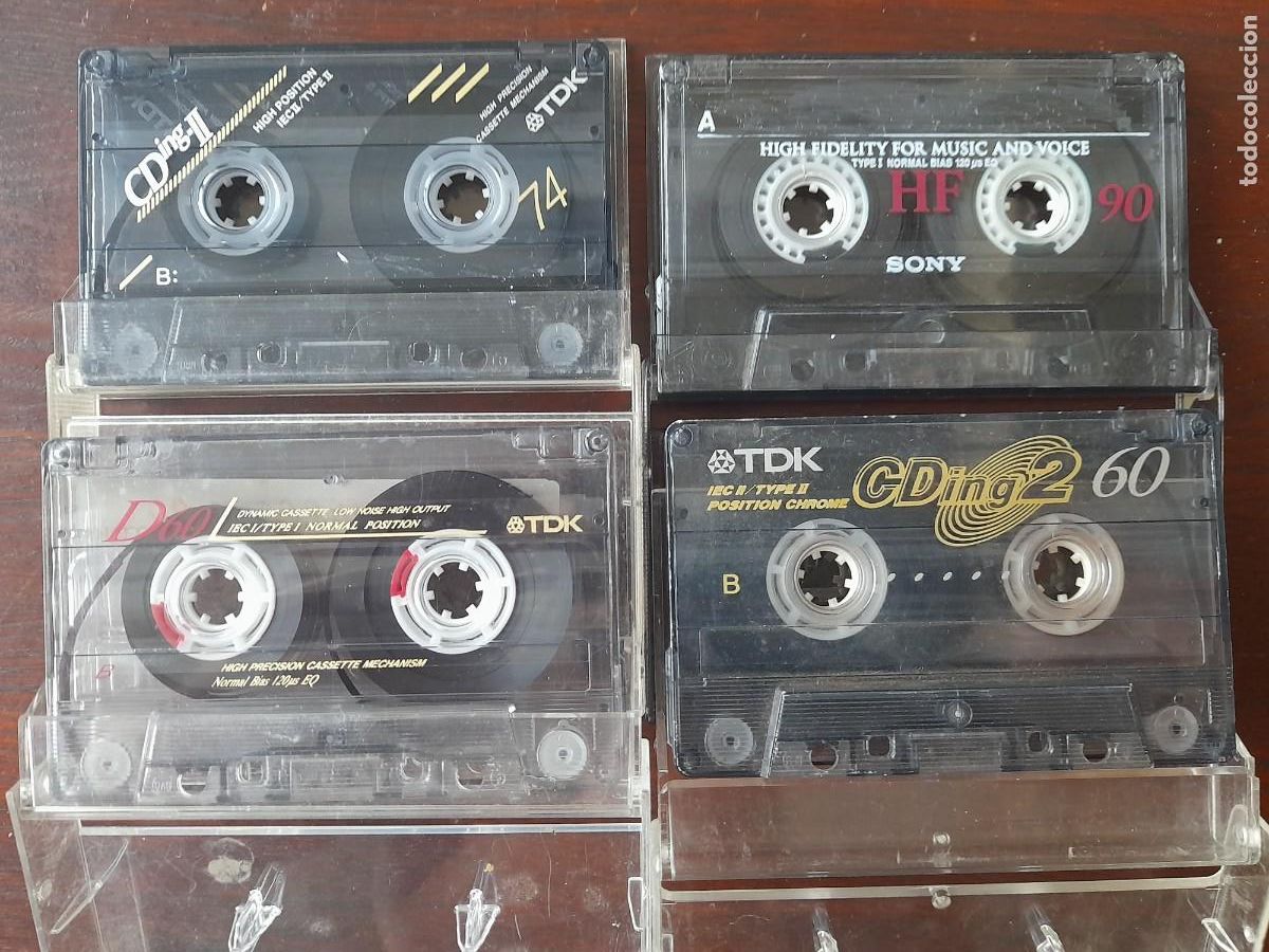 Casetes antiguos: Una cinta casete TDK para grabar, 80/90&acute;s,4 unidades a elegir distinta duracion 74,90 y 60 minutos