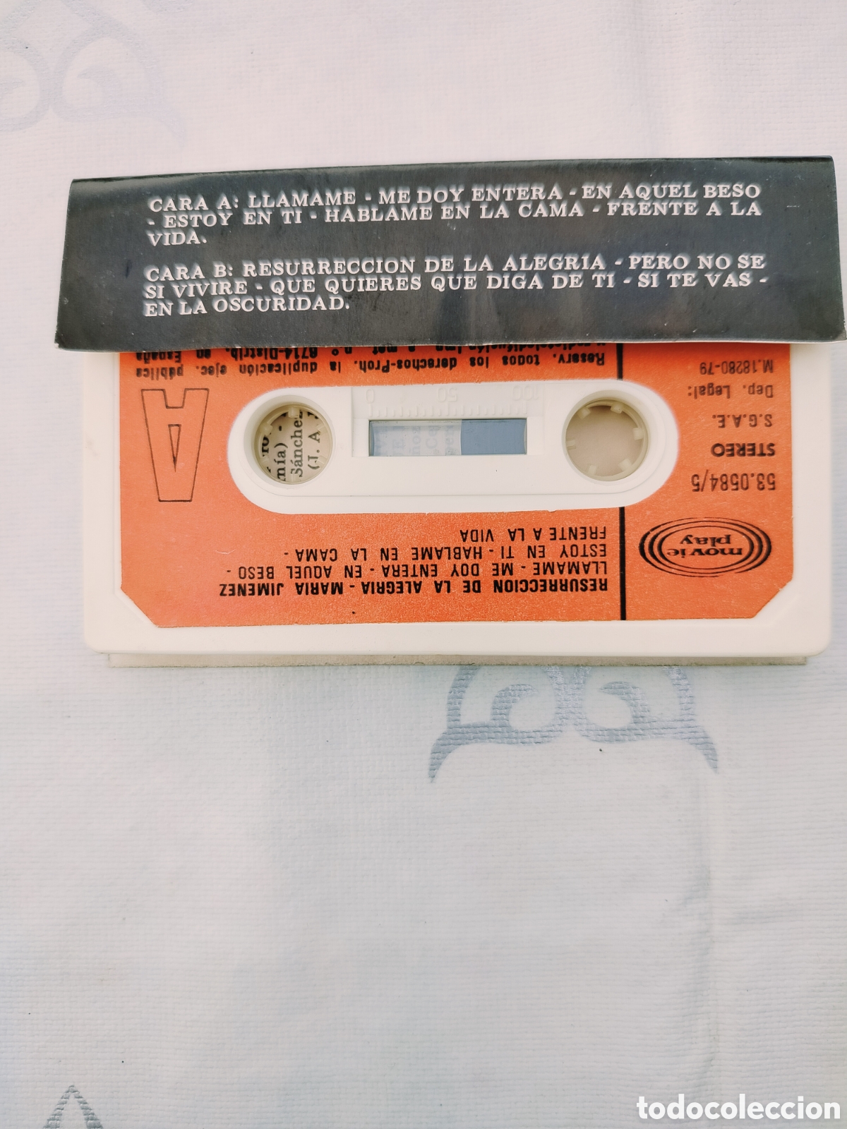 Casetes antiguos: Cassette Mar&iacute;a Jim&eacute;nez - Foto 2