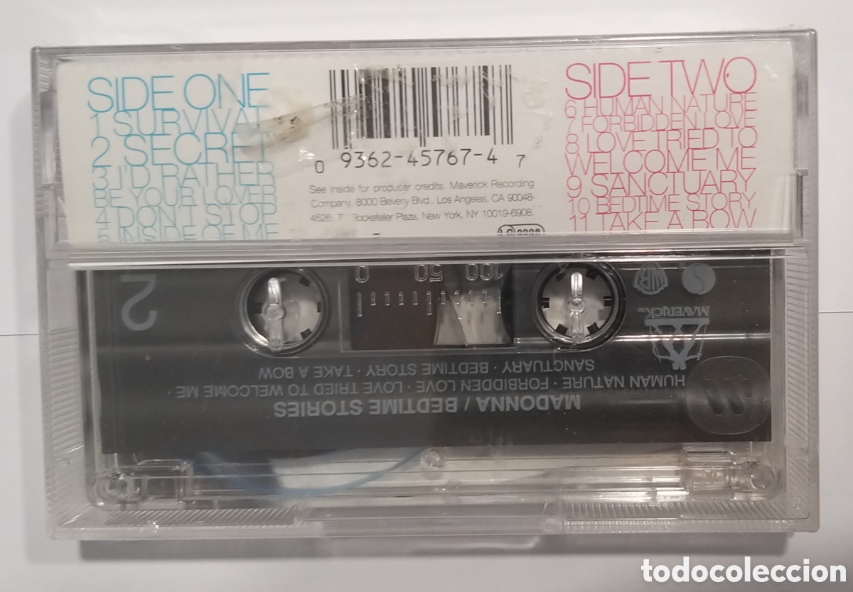 Casetes antiguos: MADONNA - BEDTIME STORIES CASSETTE - Foto 2