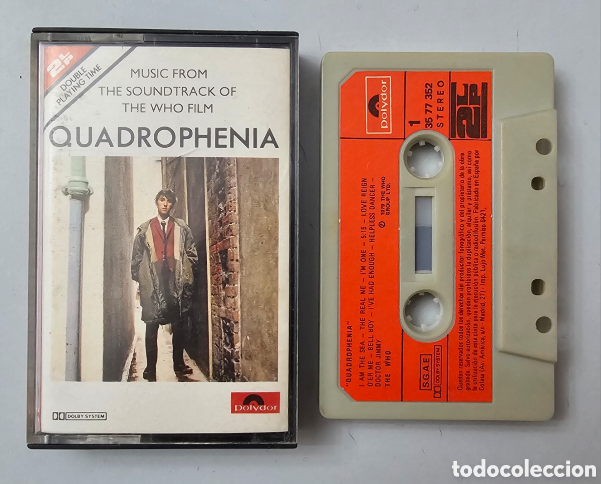 Casetes antiguos: CASSETTE QUADROPHENIA BSO (Espa&ntilde;a - Polydor - 1979) High Numbers The Who ESCASA