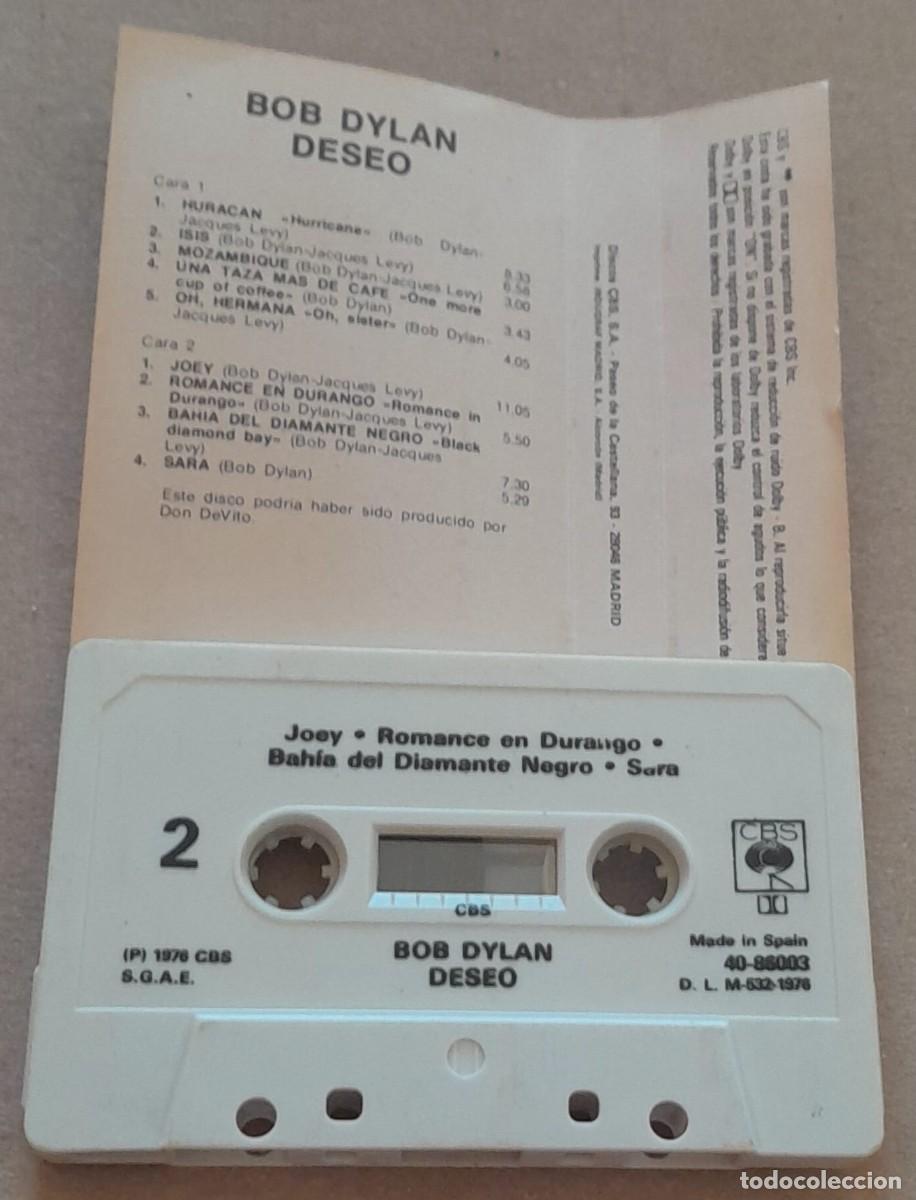 Casetes antiguos: BOB DYLAN - DESEO - CBS - Foto 2