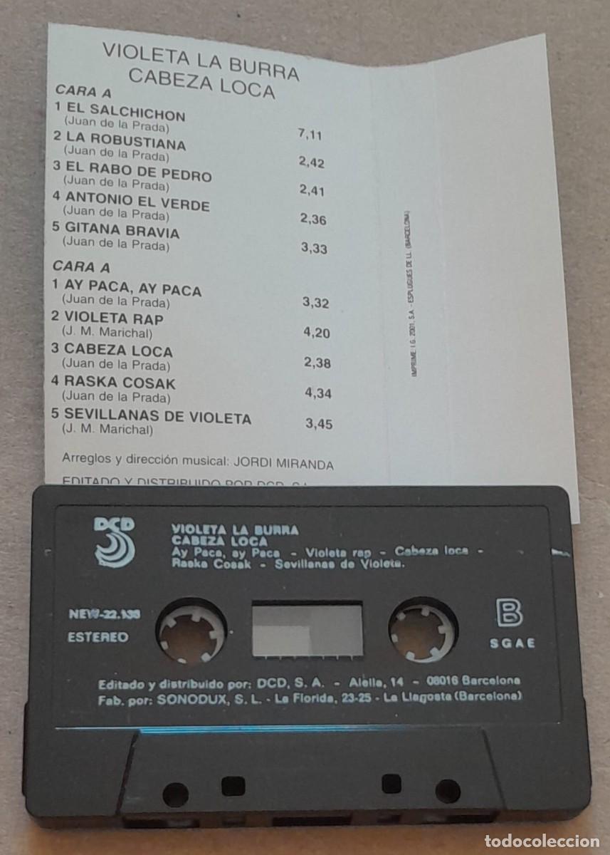 Casetes antiguos: VIOLETA LA BURRA - CABEZA LOCA - Foto 2