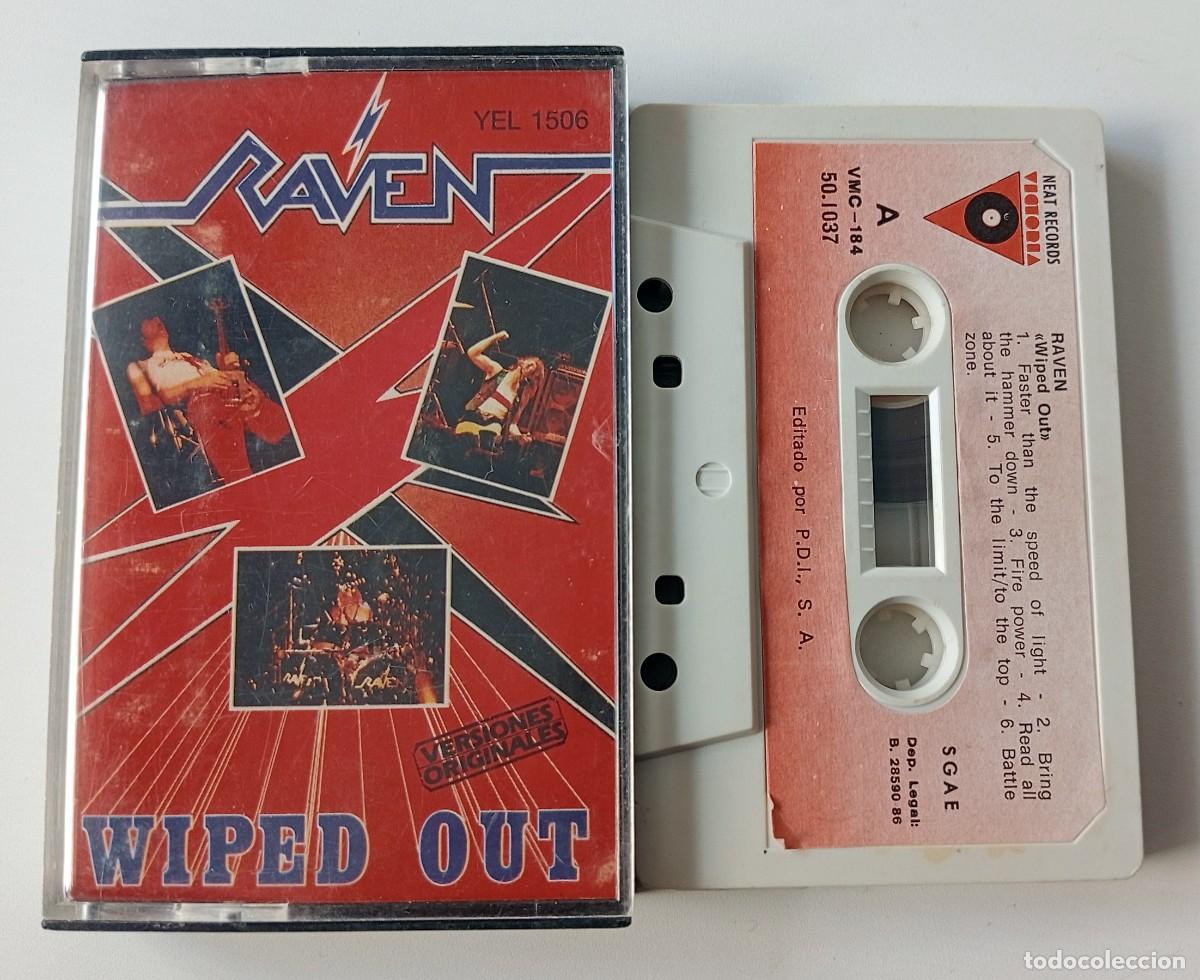 Casetes antiguos: CASSETTE RAVEN - WIPED OUT - Foto 1