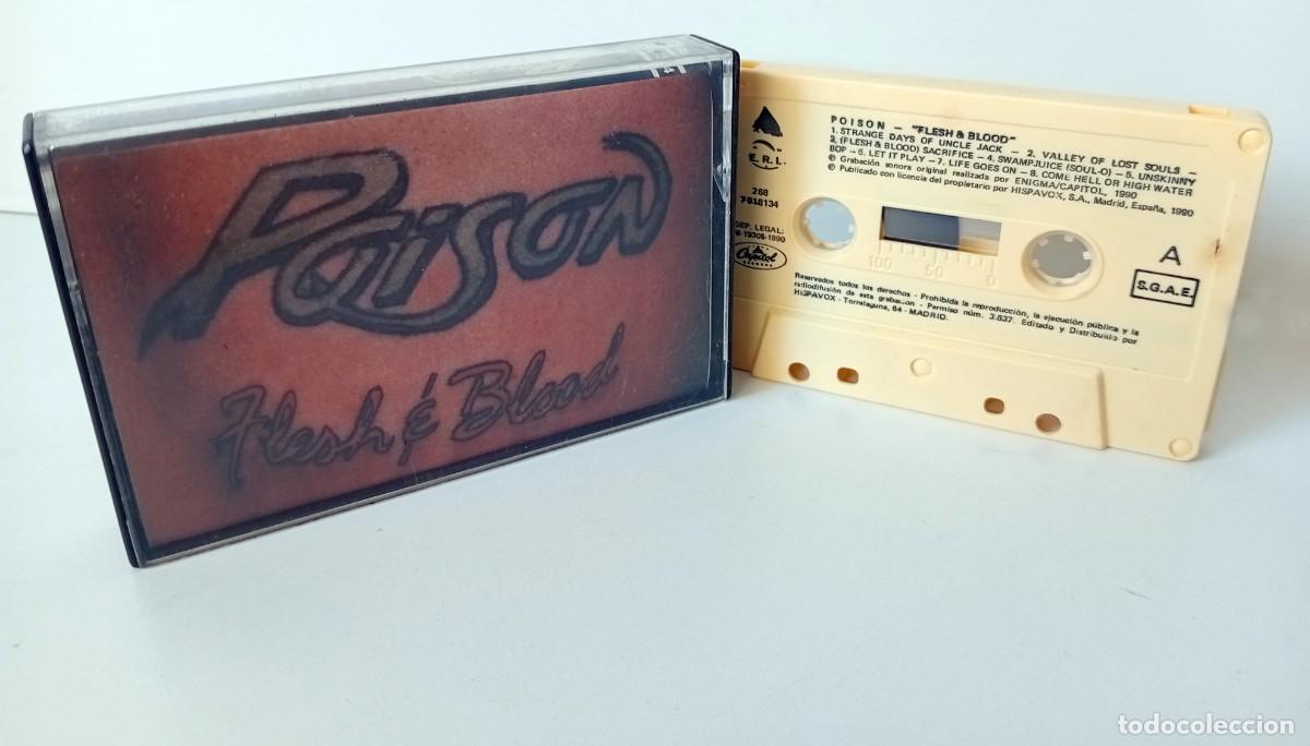 Casetes antiguos: CASSETTE POISON - FLESH & BLOOD - Foto 1