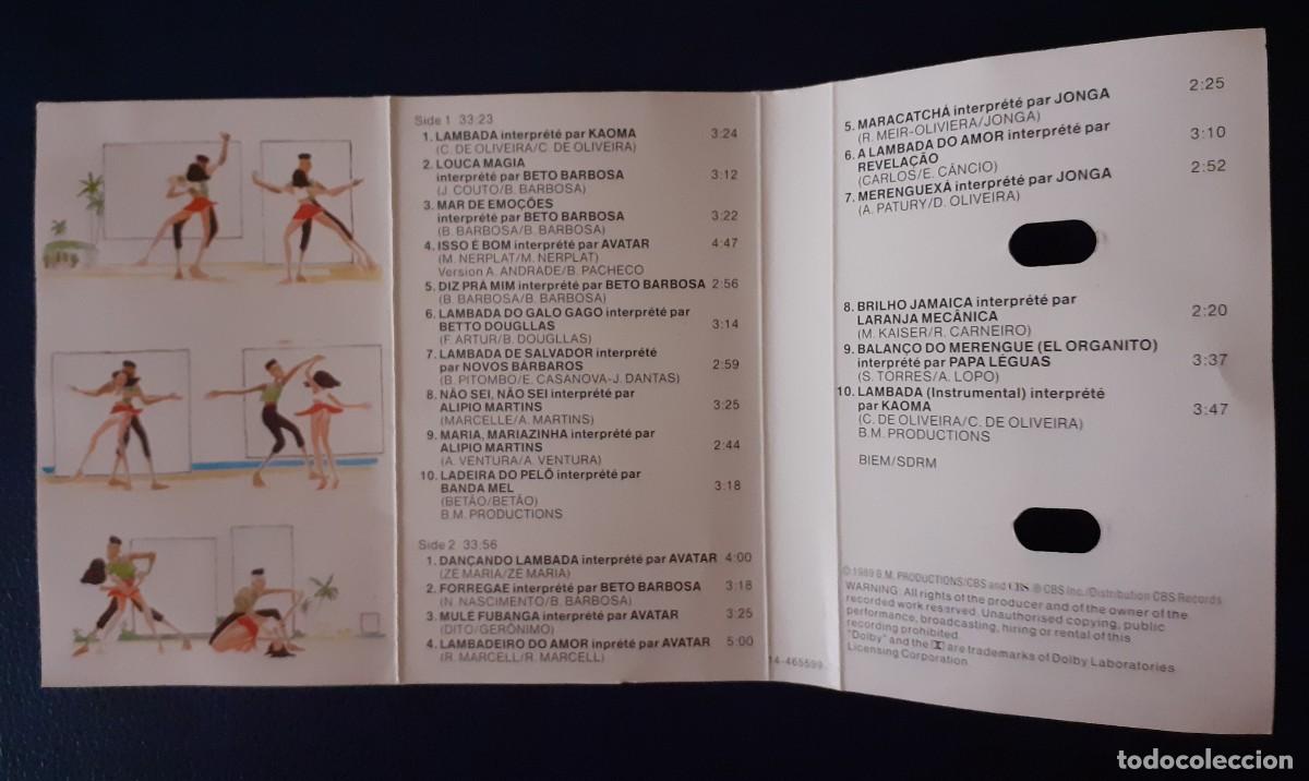 Casetes antiguos: CASSETTE ORIGINAL LAMBADA KAOMA de 1989 - Foto 7