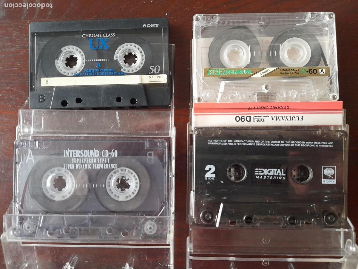 Casetes antiguos: Una cinta de casete para grabar, de 60 minutos de los a&ntilde;os 80/90&acute;s 4 marcas distintas a elegir