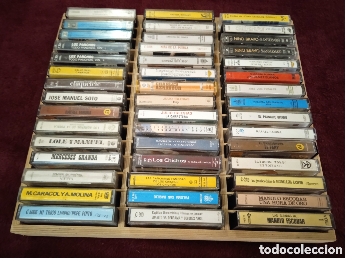 Casetes antiguos: CASETES - LOTE DE 45 EJEMPLARES - MUSICA ESPA&Ntilde;OLA + ESTUCHE