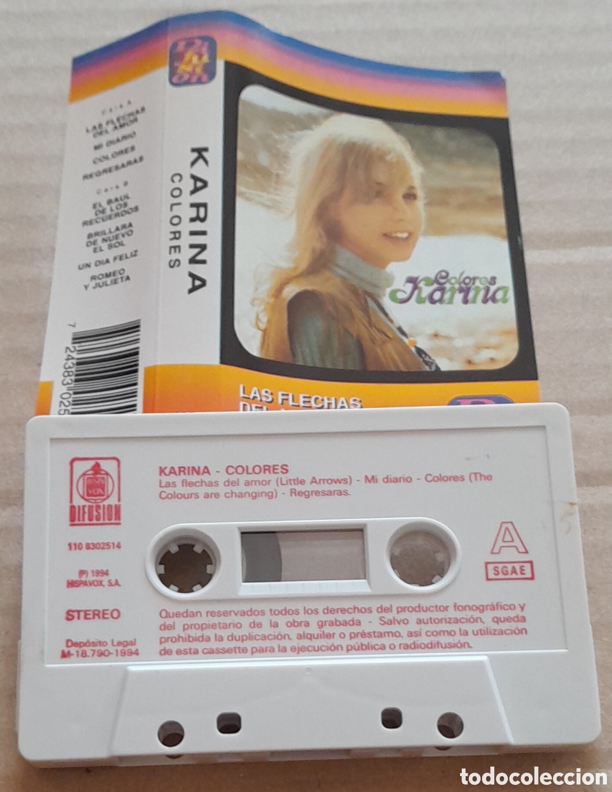 Casetes antiguos: KARINA - COLORES - DIFUSI&Oacute;N - Foto 1
