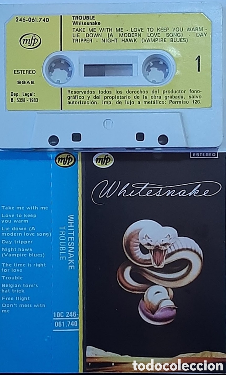 Casetes antiguos: WHITESNAKE &rdquo;TROUBLE&rdquo; CASETE - Foto 1