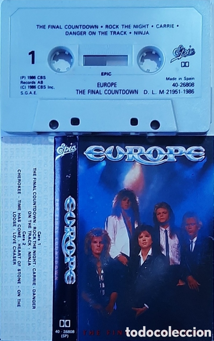 Casetes antiguos: EUROPE &rdquo;THE FINAL COUNTDOWN&rdquo; CASETE - Foto 1