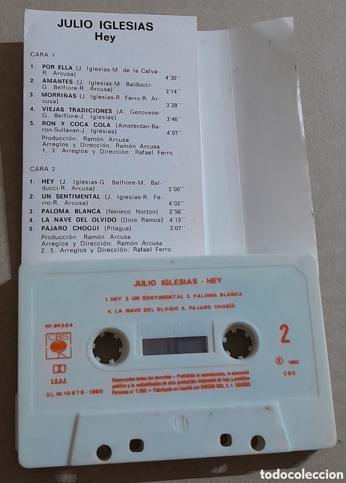 Casetes antiguos: JULIO IGLESIAS - HEY!! - Foto 2