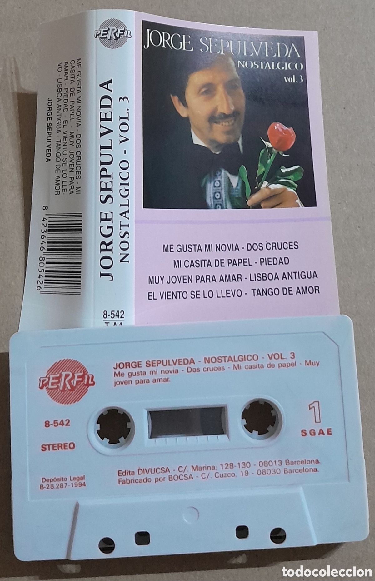 Casetes antiguos: JORGE SEPULVEDA - NOSTALGICO VOL. 3 - Foto 1