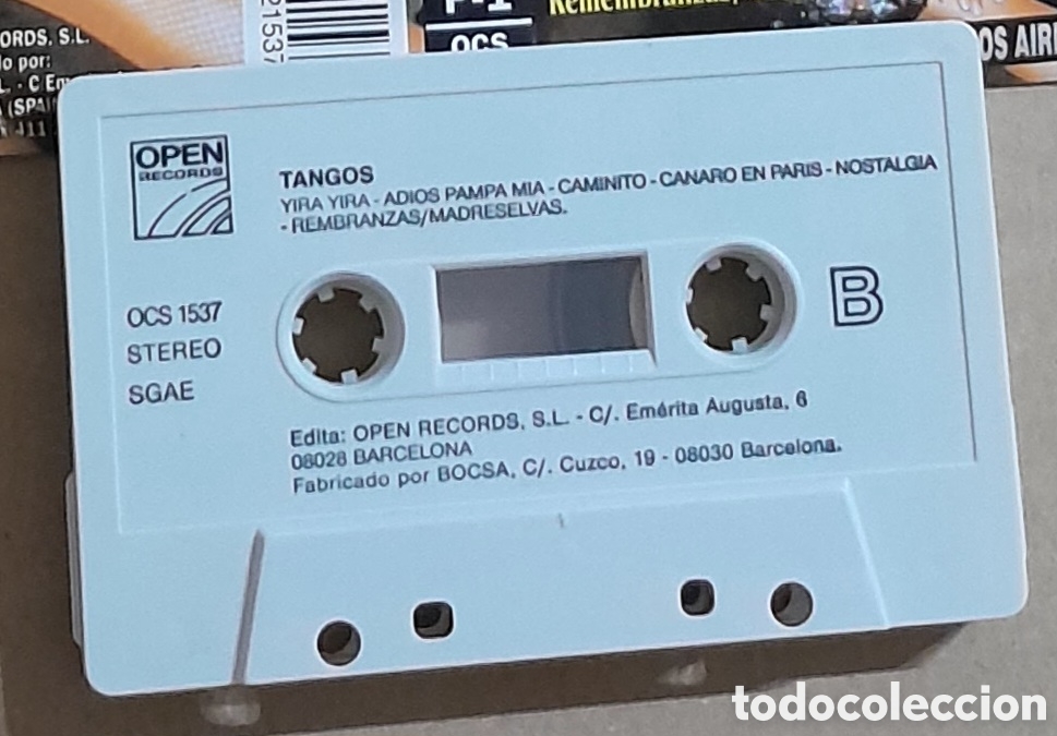 Casetes antiguos: TANGOS - OPEN RECORDS - 1997 - Foto 2