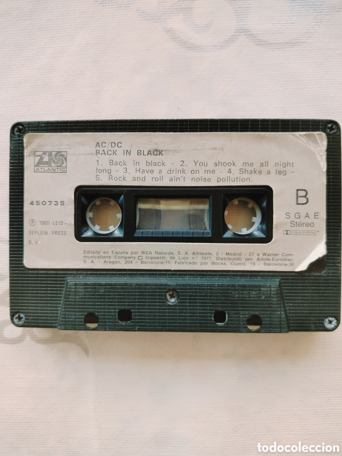 Casetes antiguos: Cassette AC/DC 1980. - Foto 3