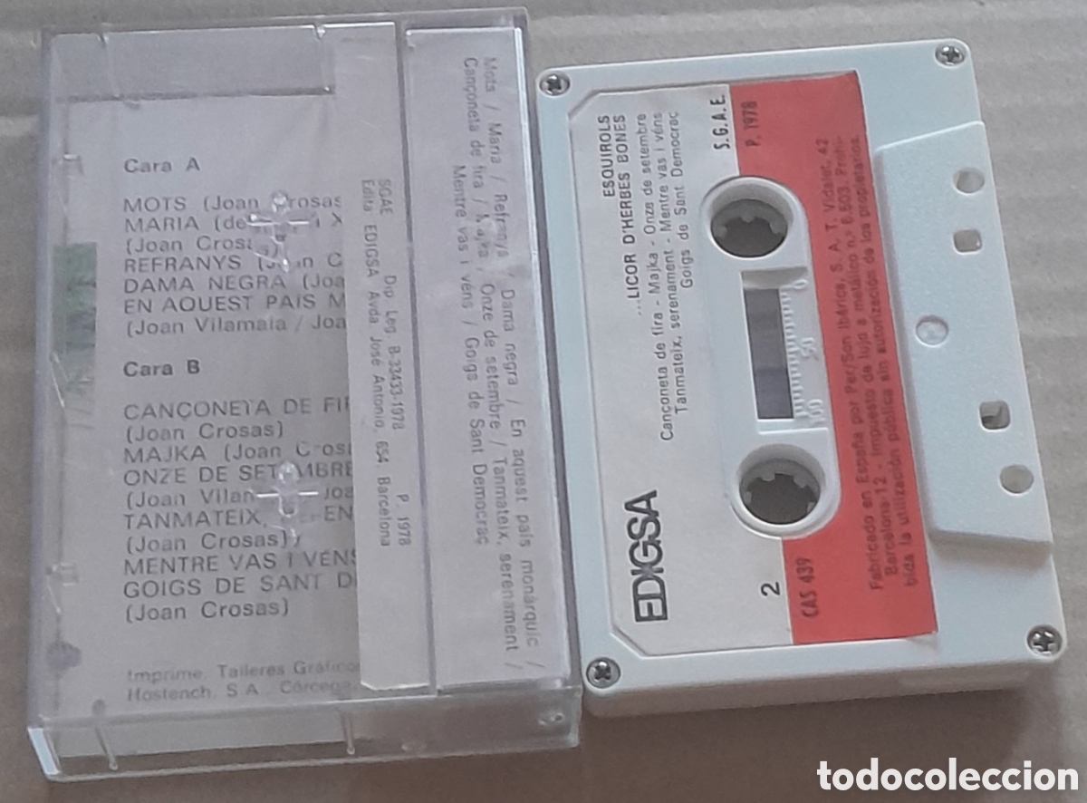 Casetes antiguos: ESQUIROLS - LICOR DHERBES BONES - Foto 2