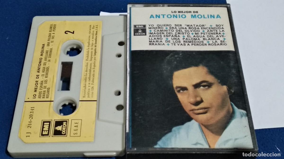 Casetes antiguos: ANTONIO MOLINA / LO MEJOR, VOZ DE JOVEN CASETE - 12 CANCIONES - 1969 EMI ESPA&Ntilde;A - BUEN ESTADO
