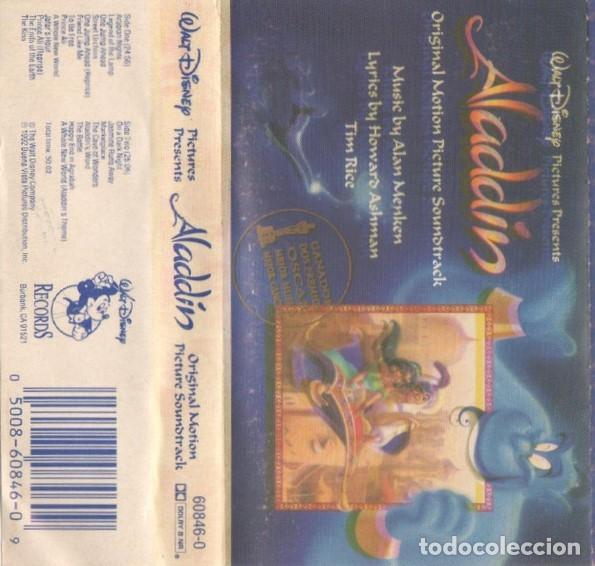 Casetes antiguos: Aladdin Disney Soundtrack Cassette Argentina 1992 Alan Menken Howard Ashman Tim Rice Banda Sonora